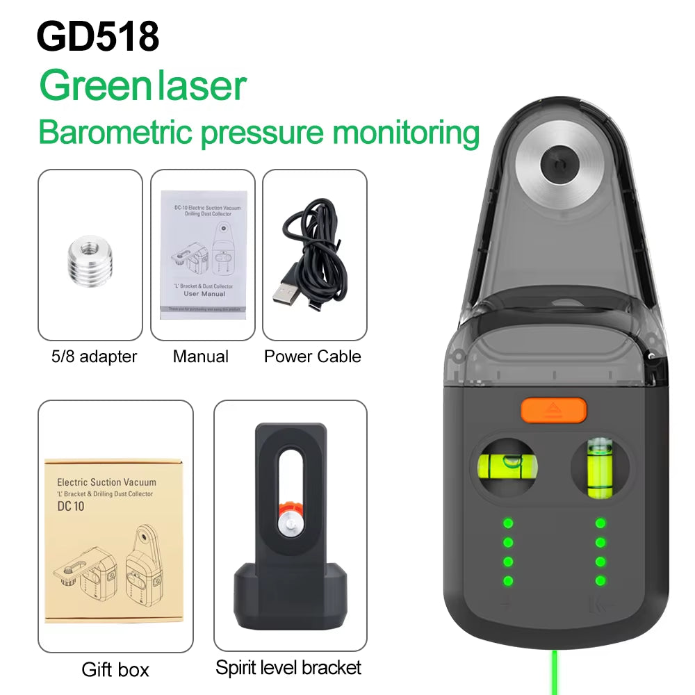 Laser Level Mobile Bracket Alignment Drilling Tools Electric Suction Vacuum Drilling Dust Collector for Hammer Screwdriver